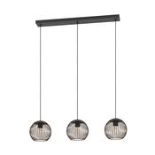EGLO Almanzora Pendant Light Black Copper 32 cm Triple Shade E27 Hanging Light for Living Rooms image