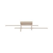 EGLO Trepiliano Ceiling Light Sand 2 Bar Graphic LED Ceiling Light with Offset Lines image