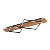 EGLO Boyal Ceiling Light Wood Black 2 Frame LED Ceiling Light image