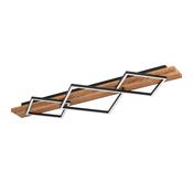 EGLO Boyal Ceiling Light Wood Black 3 Frame LED Ceiling Light image