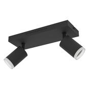 EGLO Melitello-Z Black Two Bar Spotlight