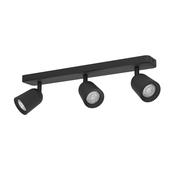 EGLO Camaldoli Dark Black LED Triple Ceiling Spotlight image
