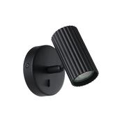 EGLO Portillo Aluminium &amp; Steel Modern Wall Spotlight, Black image