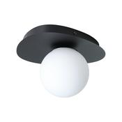 EGLO Castrovido Matte Glass &amp; Steel Modern Bathroom Wall Light, Black image