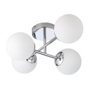 EGLO Castrovido Chrome Steel &amp; Glass Four LED Bathroom Ceiling Light image
