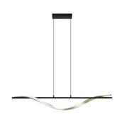 EGLO Conaprato Black &amp; Brushed Brass LED Modern Pendant Light image