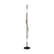 EGLO Conaprato Black &amp; Brushed Brass LED Modern Floor Light image