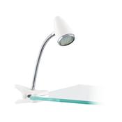 EGLO Riccio 1 White &amp; Chrome LED Clamp Table Light image