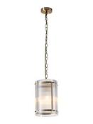Portarlington 20.5cm Pendant  Narrow Ribbed Glass image
