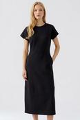 Black Tailored Midi Dress image
