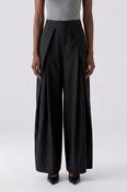 Wide Leg Pleat-Front Trousers image