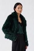 Emerald Green Faux Fur Jacket image