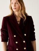 Burgundy Corduroy Double-Breasted Blazer image