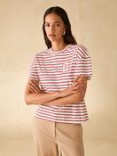Red Stripe Graphic T-Shirt with Pocket Detail image
