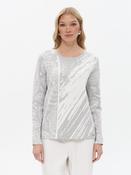 Grey &amp; White Paisley Print Jumper image