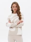 Beige &amp; Ivory Abstract Print Knit Sweater image