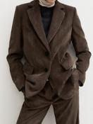 Chocolate Brown Corduroy Blazer image