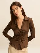 Satin Ruched Blouse image