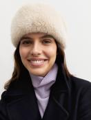 Faux Fur Winter Hat - Cream image