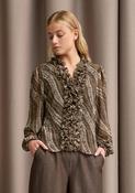 Vintage Paisley Ruffle Blouse image