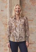 Taupe Paisley Print Blouse image