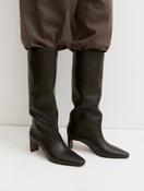 Knee-High Leather Look Heeled Boots image