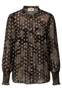 Sheer Floral Dot Print Blouse image