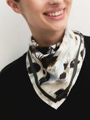 Geometric Print Scarf - Cream image