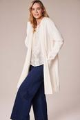 Long Hooded Knit Cardigan