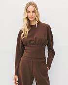 Coffee Cinched Waist Top image