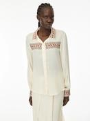 Ivory Embroidered Detail Blouse