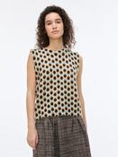 Cream Polka Dot Knit Vest