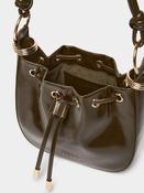Khaki Gloss Bucket Bag