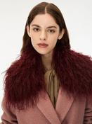 Burgundy Faux Fur Neckpiece