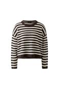 Brown &amp; Cream Stripe Knit Jumper image