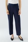 Tailored Wide-Leg Culottes - Dark Blue image