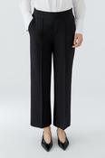 Tailored Wide-Leg Culottes - Black image