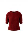Textured Short-Sleeve Knit Top - Red image