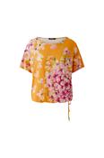Printed Tie-Hem Top - Orange image