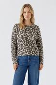Neutral Leopard Print Knit Jumper image