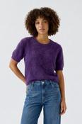 Cashmere Short Sleeve Knit - Purple image