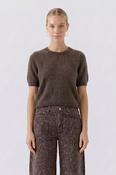 Cashmere Short Sleeve Knit - Mulch image