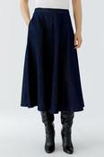 Dark Wash Denim Midi Skirt image