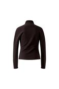 Wrap Style Knit Jumper - Chocolate image