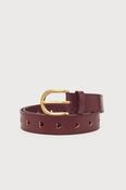 Cut It Out Heart Belt - Deep Burgundy