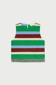 Striped Knit Fringe Top image