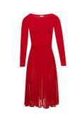 Red Pleated Midi Dress image