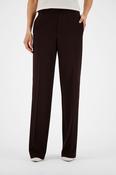 Pull-On Straight-Leg Trousers - Chocolate Brown image