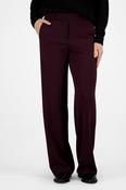 Pull-On Straight-Leg Trousers - Burgundy image