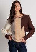 Mocha Colour Block Jumper image